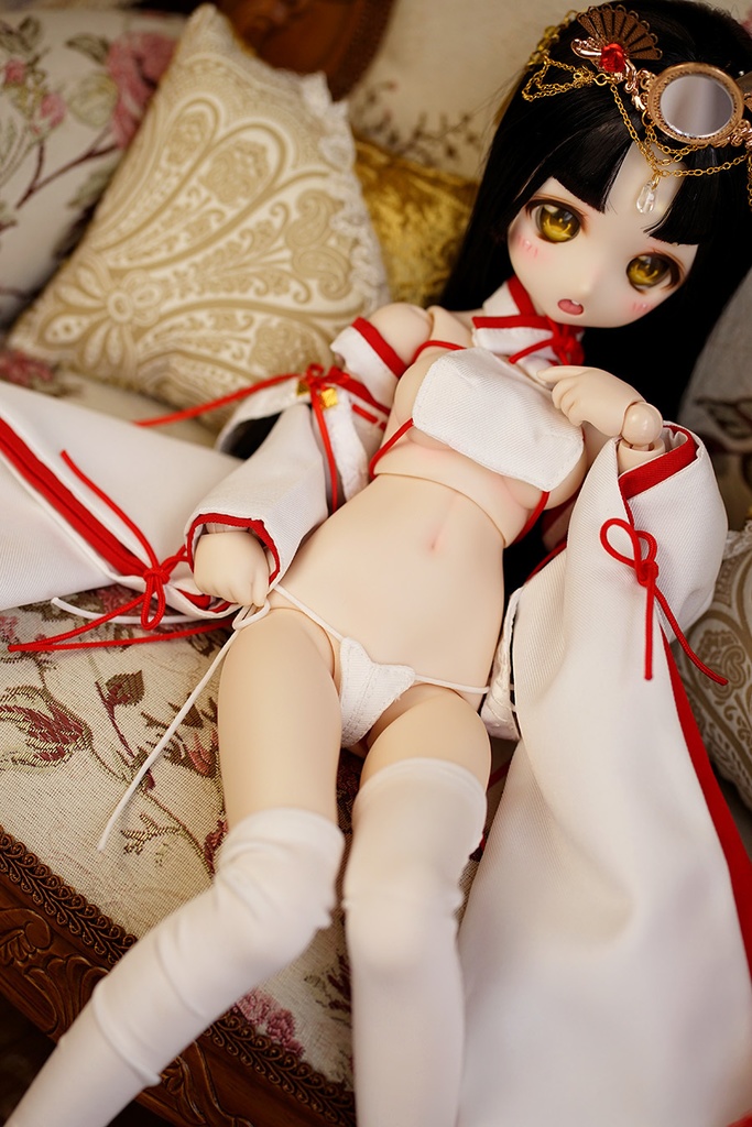 【雪月姬】MDD(S/M/L),MSD PUYOODOLL用洋風女巫着物9点セット