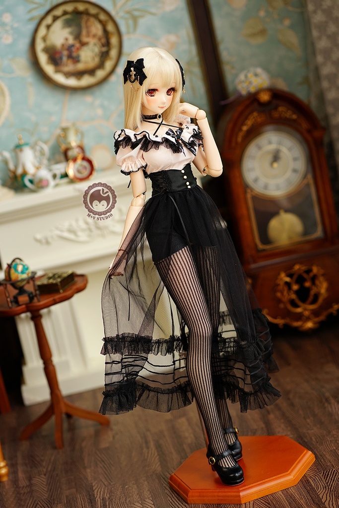 【喵屋ニャンハウス】黯黑糖 DD（L/M）,DDDY SDGR BJD3分用洋服7点セット（2色あり）