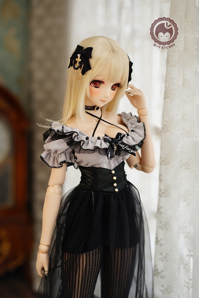 【喵屋ニャンハウス】黯黑糖 DD（L/M）,DDDY SDGR BJD3分用洋服7点セット（2色あり）