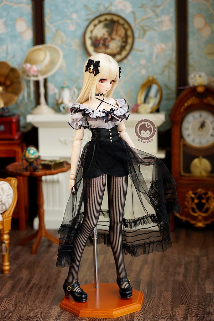 【喵屋ニャンハウス】黯黑糖 DD（L/M）,DDDY SDGR BJD3分用洋服7点セット（2色あり）