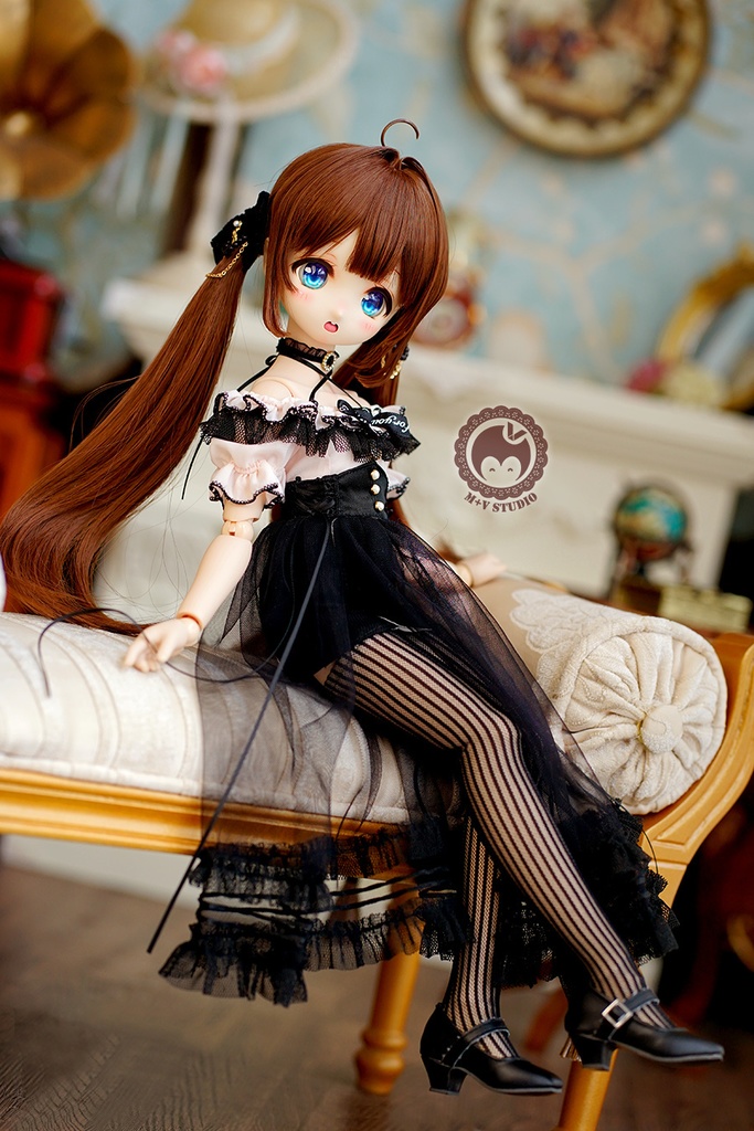 【喵屋ニャンハウス】黯黑糖 MSD,MDD,Kumako用洋服6点セット（2色あり）