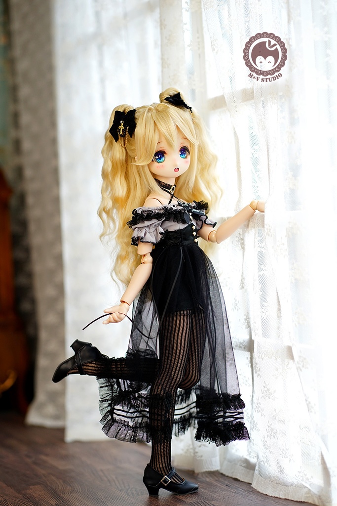 【喵屋ニャンハウス】黯黑糖 MSD,MDD,Kumako用洋服6点セット（2色あり）