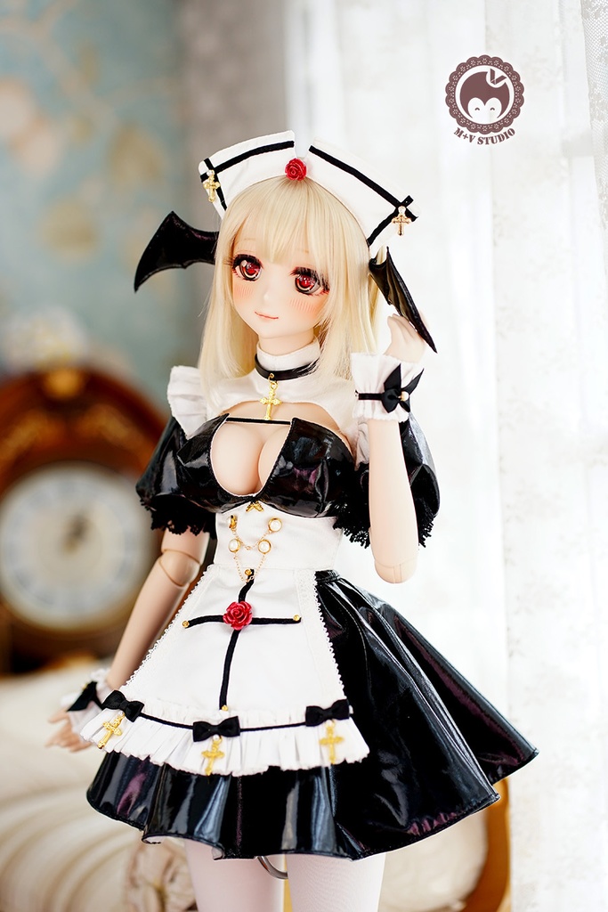 【悪魔メイド-リリム】DD(L),L寄せ胸 DDDY,SDGR女用洋服9点セット洋服9点