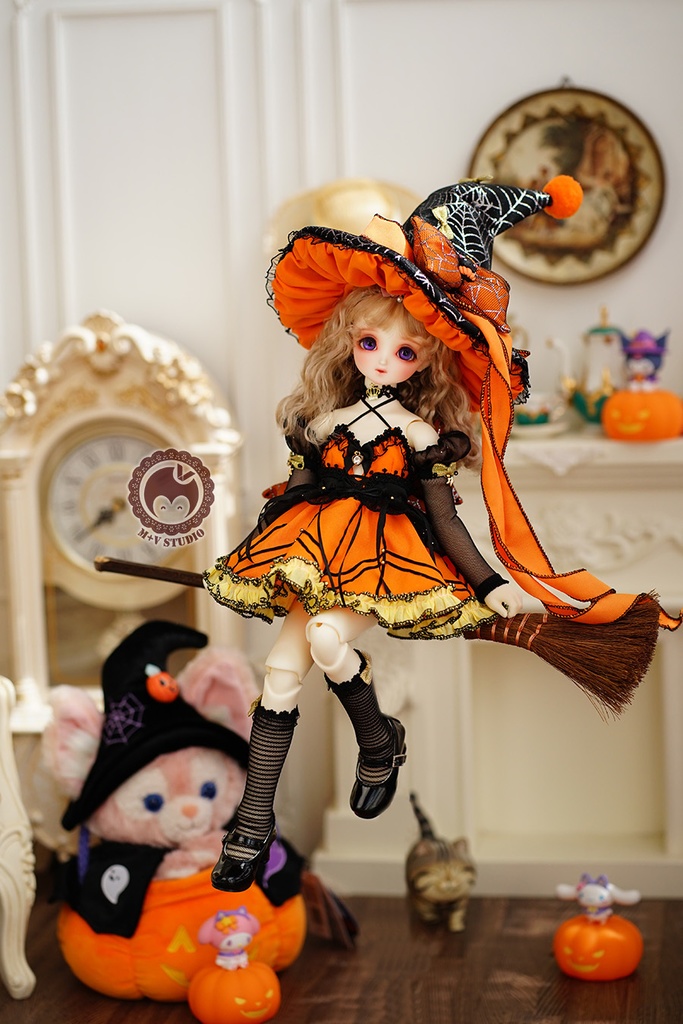 【喵屋ニャンハウス】クモ魔女 KUMAKO PUYOODOLL MDD(S/M胸)SDM用洋服10点