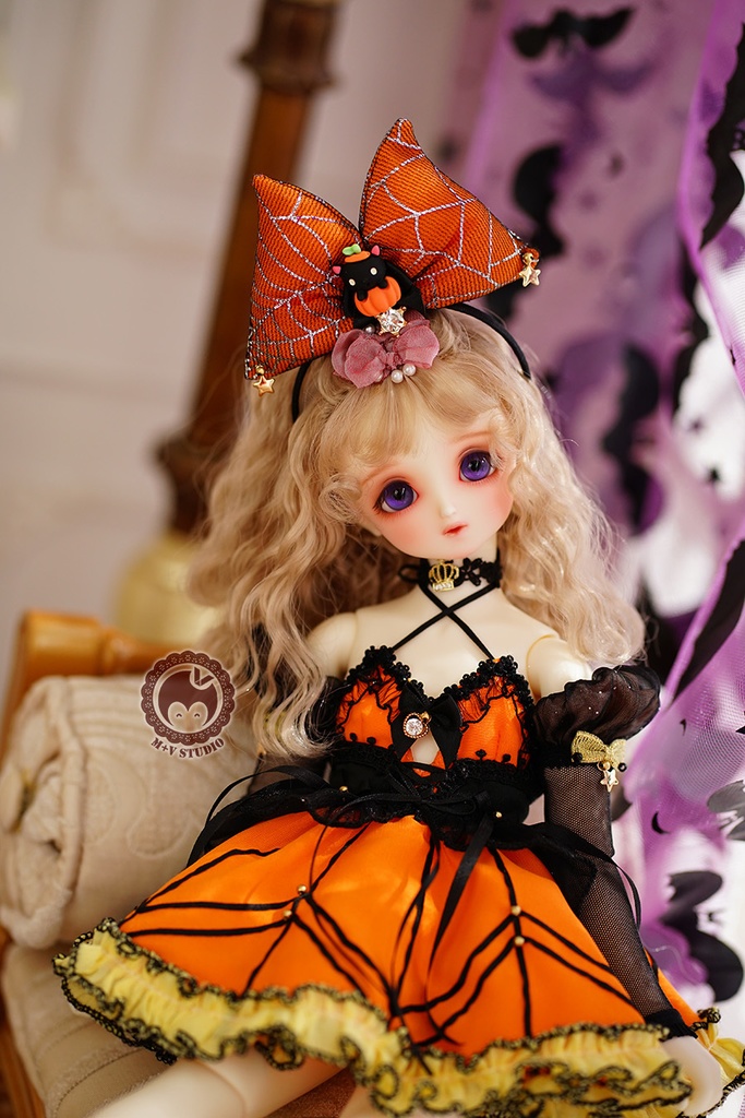 【喵屋ニャンハウス】クモ魔女 KUMAKO PUYOODOLL MDD(S/M胸)SDM用洋服10点