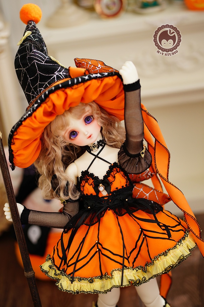 【喵屋ニャンハウス】クモ魔女 KUMAKO PUYOODOLL MDD(S/M胸)SDM用洋服10点