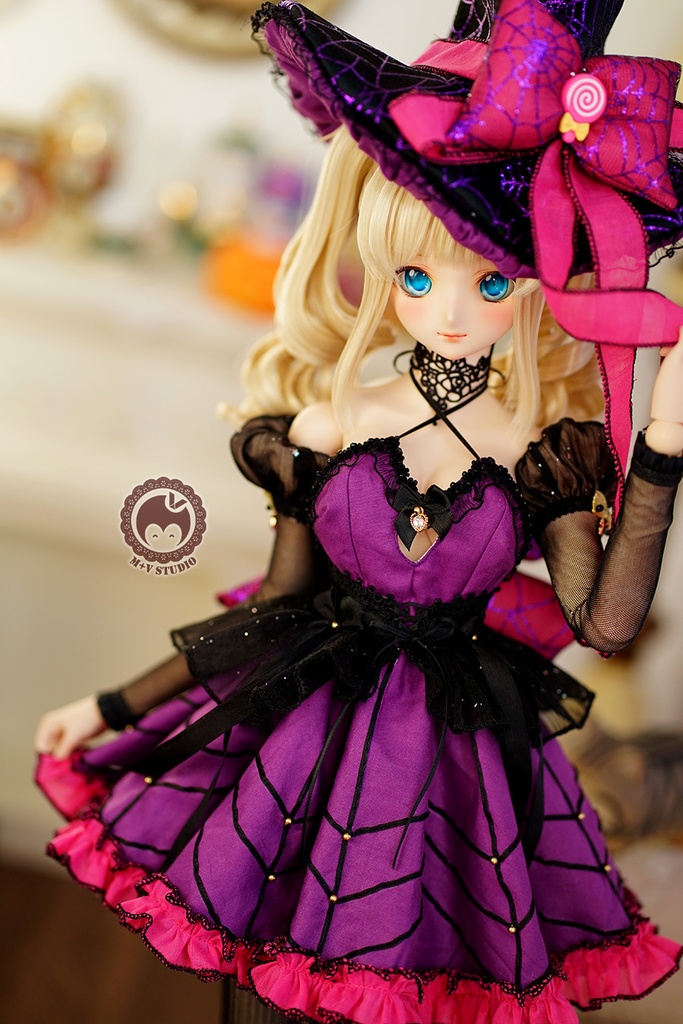 【喵屋ニャンハウス】クモ魔女DDDY DDs dd3 dd2 dds(\L胸,L聚拢)SD16用洋服10点