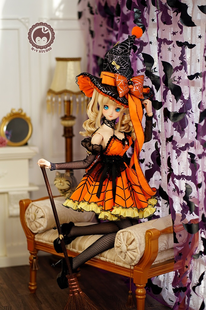 【喵屋ニャンハウス】クモ魔女DDDY DDs dd3 dd2 dds(\L胸,L聚拢)SD16用洋服10点