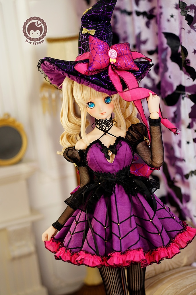 【喵屋ニャンハウス】クモ魔女DDDY DDs dd3 dd2 dds(\L胸,L聚拢)SD16用洋服10点