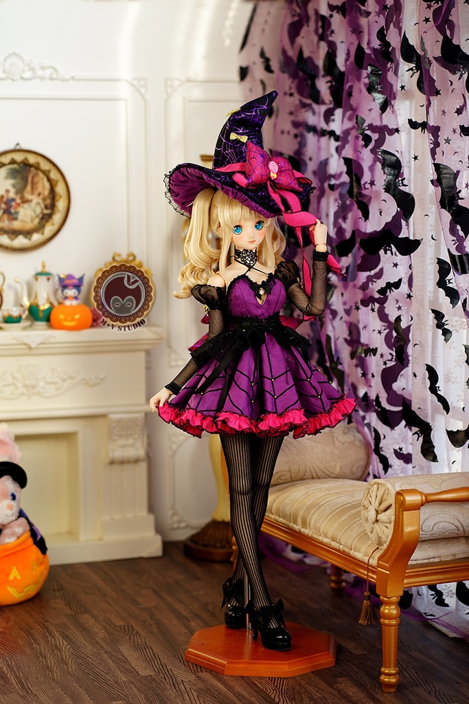 【喵屋ニャンハウス】クモ魔女DDDY DDs dd3 dd2 dds(\L胸,L聚拢)SD16用洋服10点