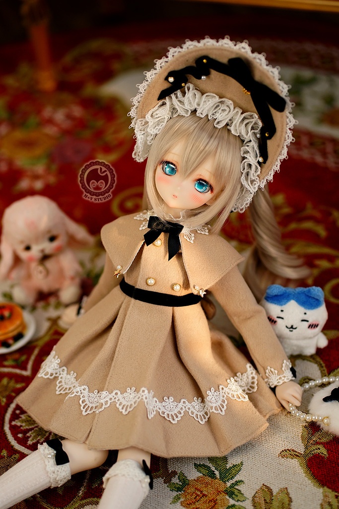 【ANNA】MDD(S/M),PUYOODOLL,MSD(SDM,1/4bjd)用洋服7点セット(6色あり)