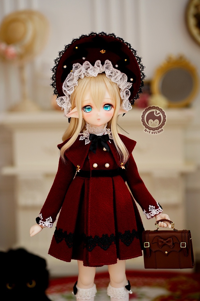 【ANNA】MDD(S/M),PUYOODOLL,MSD(SDM,1/4bjd)用洋服7点セット(6色あり)