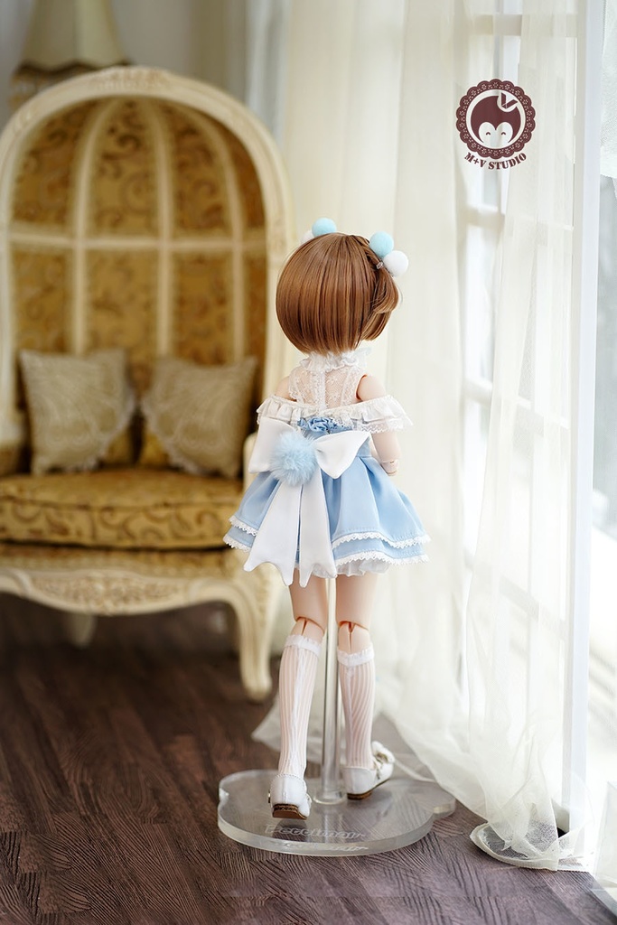 【白いちごです】服6点セットMDD(S.M.L胸)MSD PUYOODOLL洋服 水色