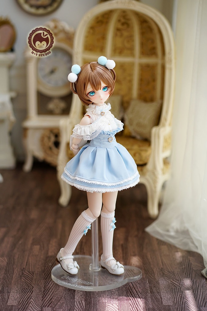 【白いちごです】服6点セットMDD（S.M.L胸）MSD PUYOODOLL洋服 水色