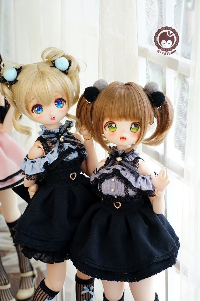 【LACE】服6点セットMDD(S.M.L胸)MSD PUYOODOLL洋服 灰色