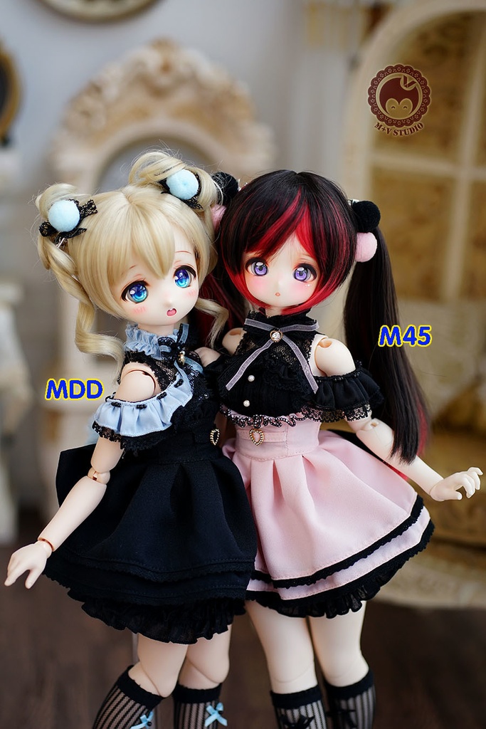 【LACE】服6点セットMDD(S.M.L胸)MSD PUYOODOLL洋服 ピンク