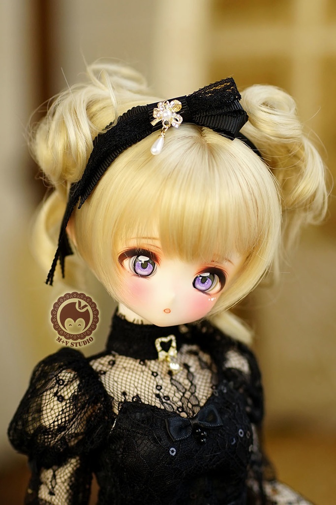【月の梨纱】MSD/MDD 1/4女用洋服5点セット(ピンク,黒,灰色)