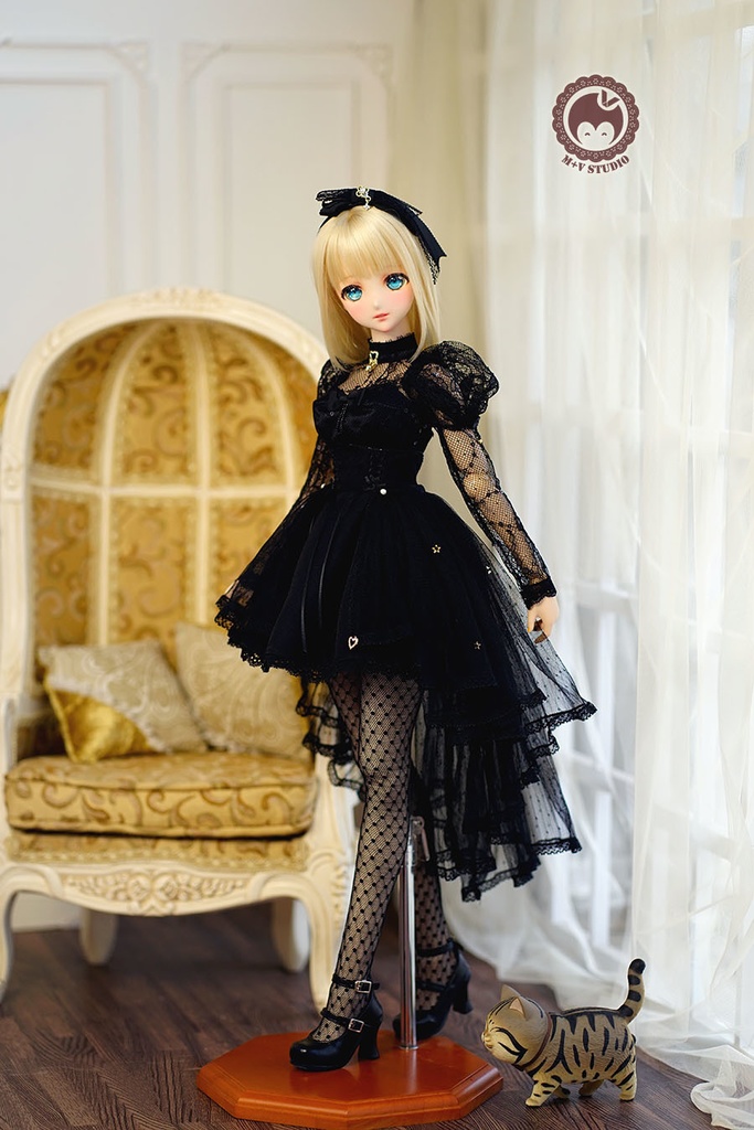 【月の梨纱】SDGR DD(S.M.L胸）1/3女用洋服5点セット(ピンク,黒,灰色)