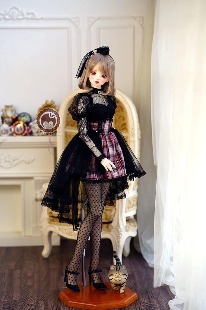 【月の梨纱】SDGR DD(S.M.L胸）1/3女用洋服5点セット(ピンク,黒,灰色)