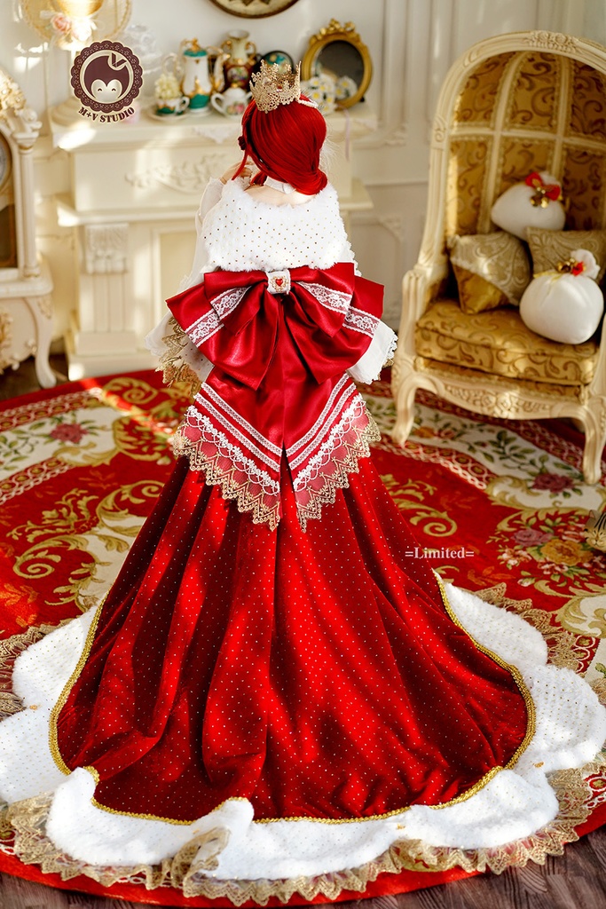 喵屋【 炎の王女】DD3 DDS(L/M/S/SS)DDDY AS58 AS62用洋服礼服8点セット