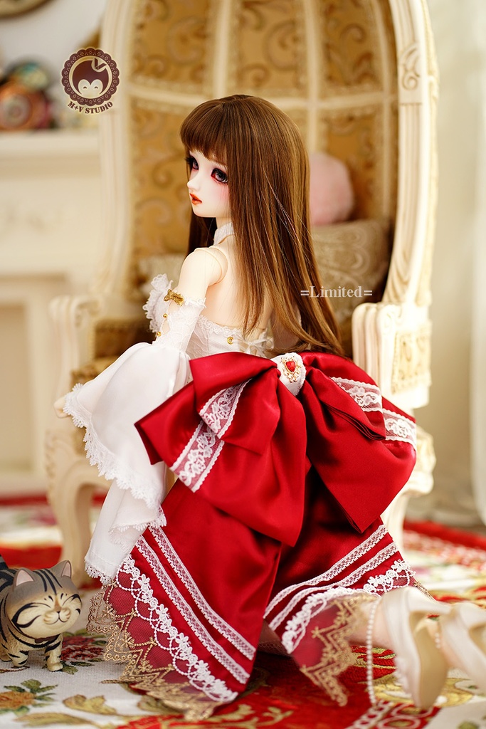 喵屋【 炎の王女】DD3 DDS(L/M/S/SS)DDDY AS58 AS62用洋服礼服8点セット