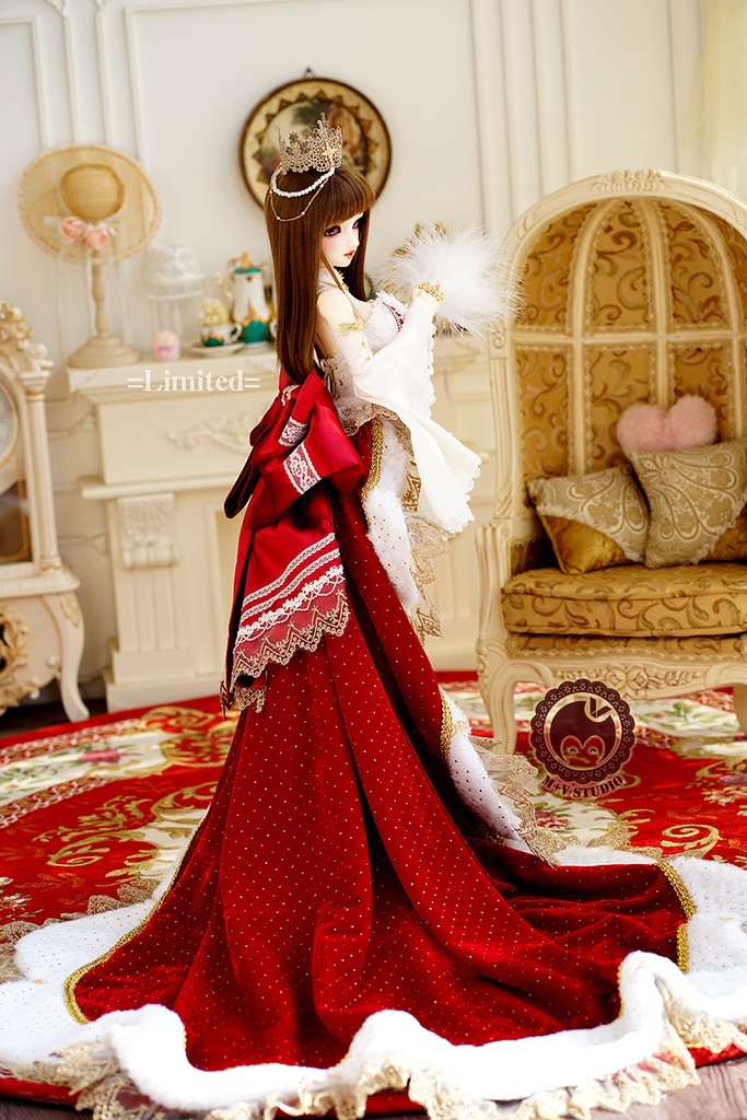 喵屋【 炎の王女】DD3 DDS(L/M/S/SS)DDDY AS58 AS62用洋服礼服8点セット