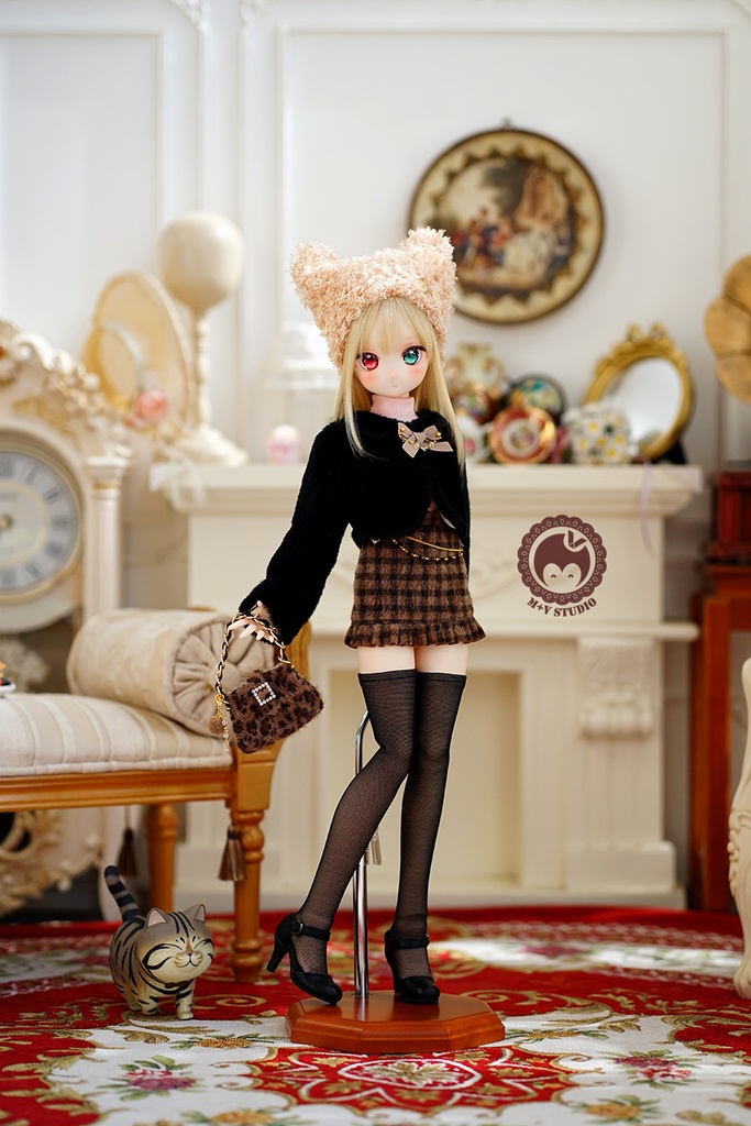 【猫の耳帽子】3分 4分 6分YOSD SDM/MSD/MDD 1/4BJD女DD3 DDDY DDS 3分(S,M,L)SD13 puyoodoll全尺寸