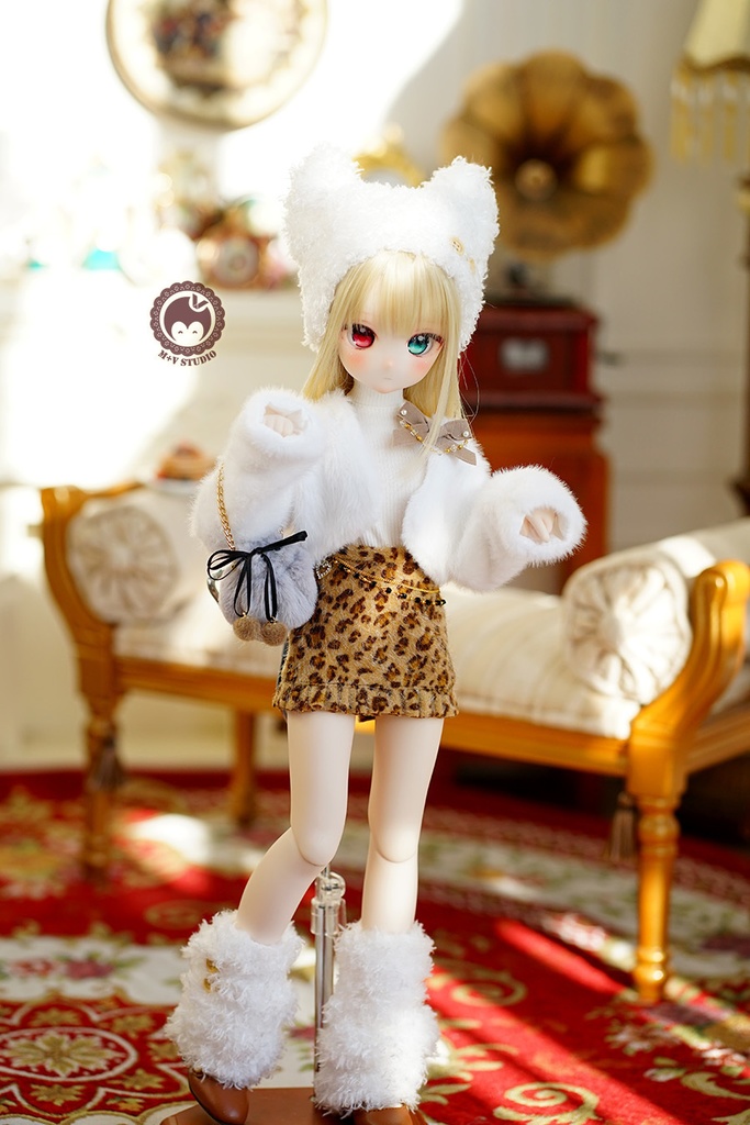 【猫の耳帽子】3分 4分 6分YOSD SDM/MSD/MDD 1/4BJD女DD3 DDDY DDS 3分(S,M,L)SD13 puyoodoll全尺寸