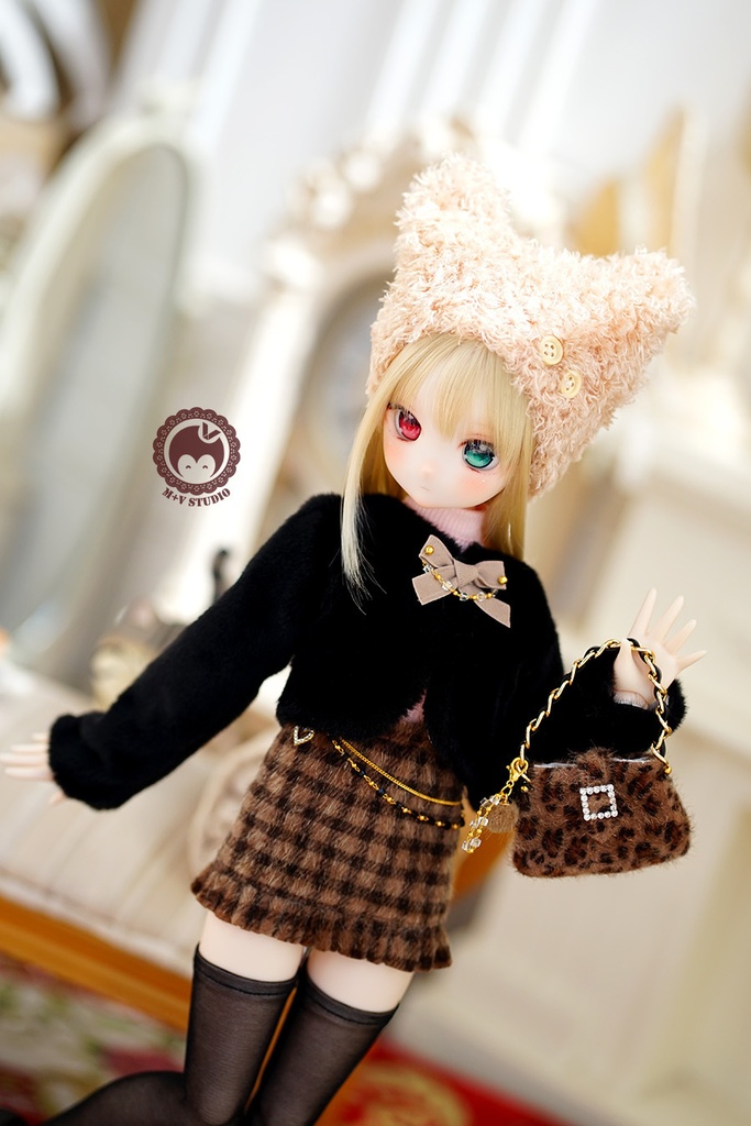 【猫の耳帽子】3分 4分 6分YOSD SDM/MSD/MDD 1/4BJD女DD3 DDDY DDS 3分(S,M,L)SD13 puyoodoll全尺寸