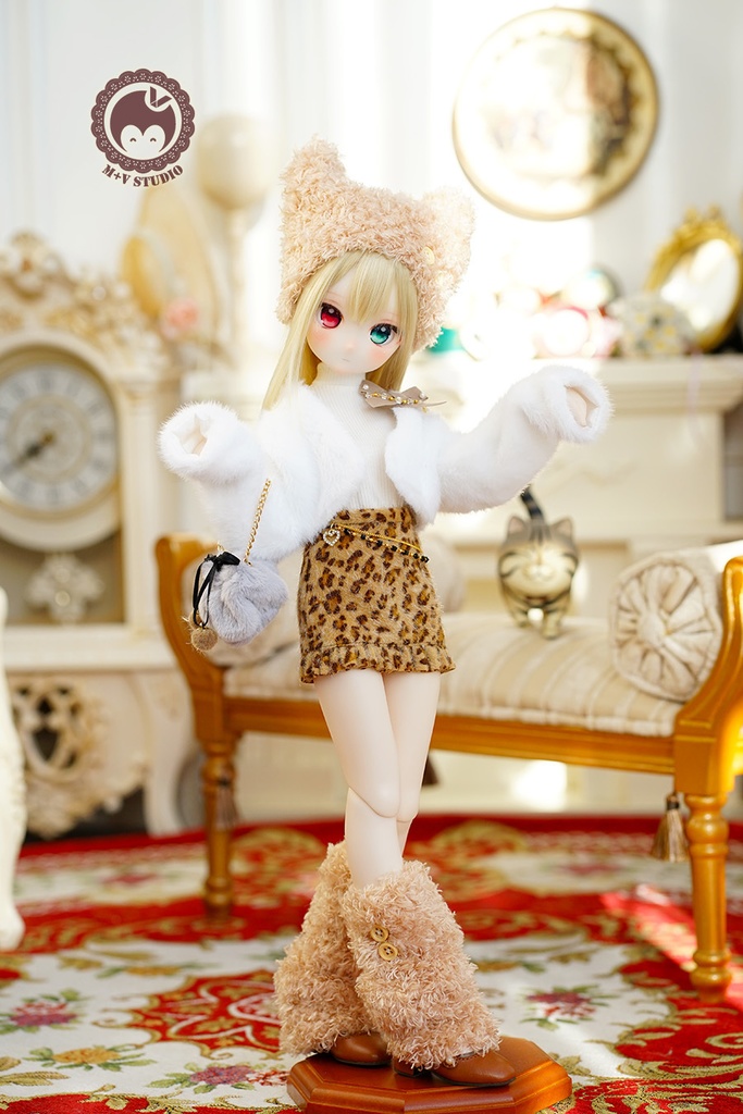 【猫の耳帽子】3分 4分 6分YOSD SDM/MSD/MDD 1/4BJD女DD3 DDDY DDS 3分(S,M,L)SD13 puyoodoll全尺寸