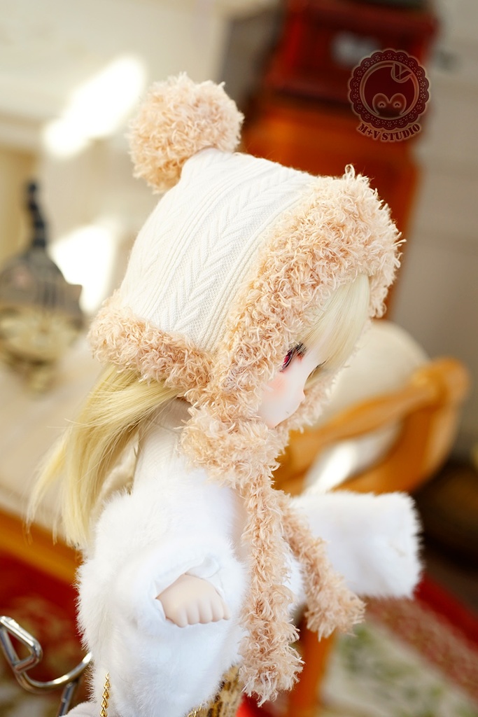 【雪の日帽子です】1/3分 1/4分 BJDサイズは共通です(msd mdd SD DD DY bjd)