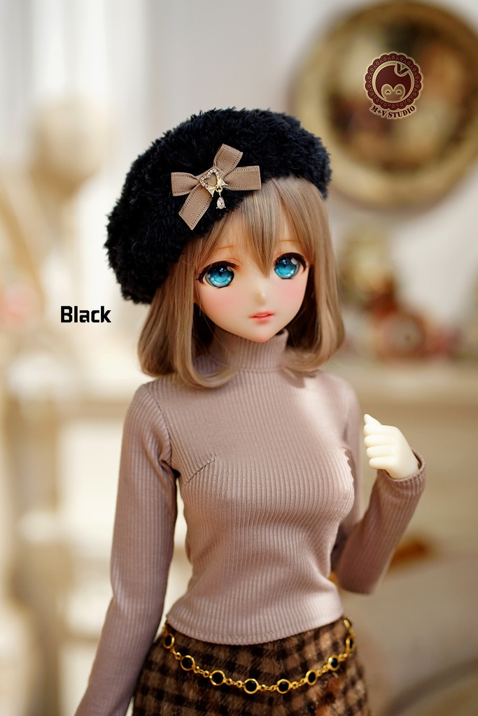 【ぽんぽんベレー帽】1/3分 1/4分 BJDサイズは共通です(msd mdd SD DD DY bjd)