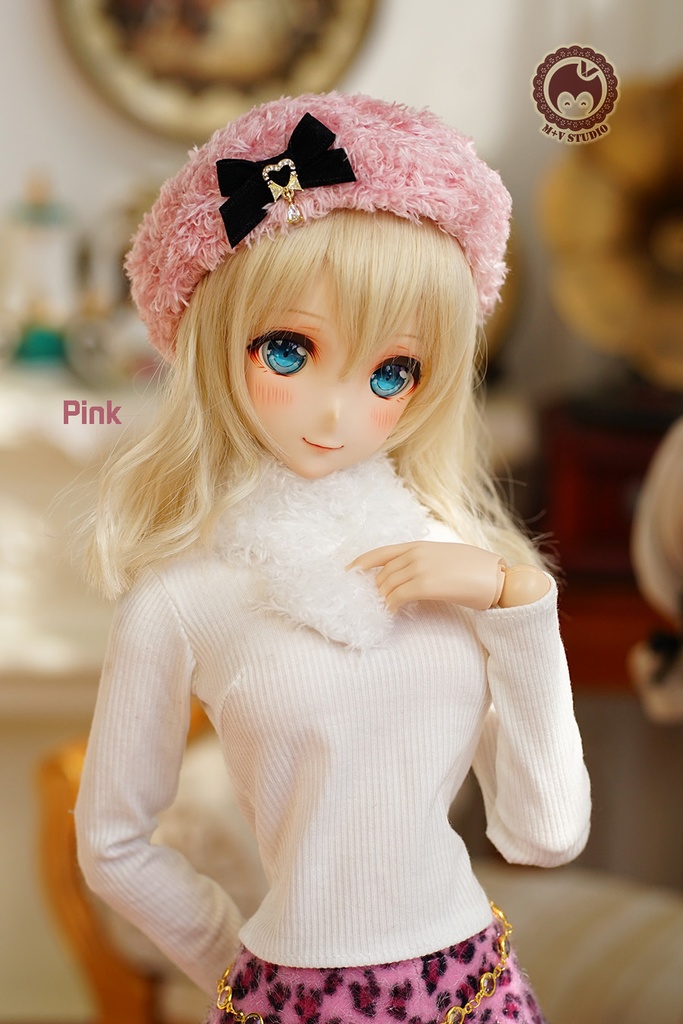 【ぽんぽんベレー帽】1/3分 1/4分 BJDサイズは共通です(msd mdd SD DD DY bjd)