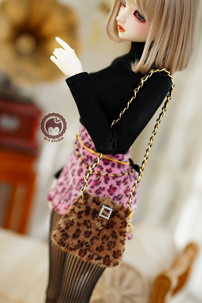 【トートバック(レオパード)】1/3分 1/4分 BJDサイズは共通です(msd mdd SD DD DY bjd)