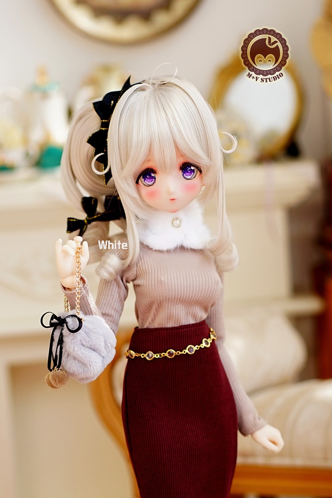 【毛の襟巻き】1/3分 1/4分 BJDサイズは共通です(msd mdd SD DD DY bjd)