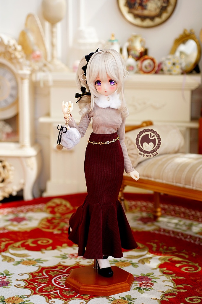 【フィッシュ·スカート】1/3分 1/4分 BJD(msd mdd SDGR DD DY bjd)3つのカラー選択可能