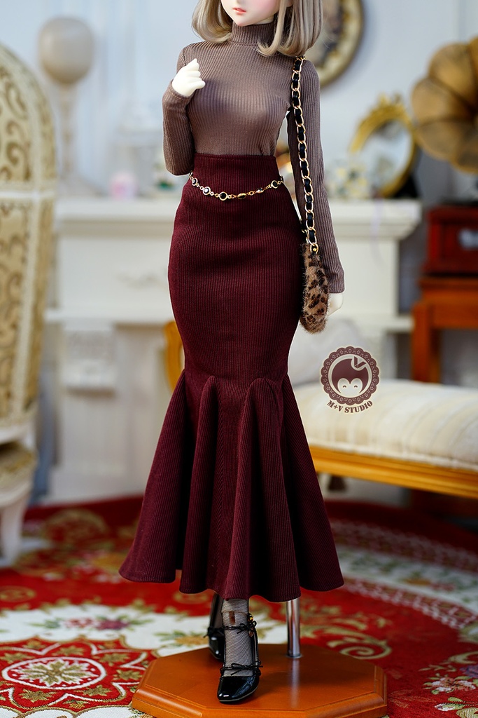 【フィッシュ·スカート】1/3分 1/4分 BJD(msd mdd SDGR DD DY bjd)3つのカラー選択可能