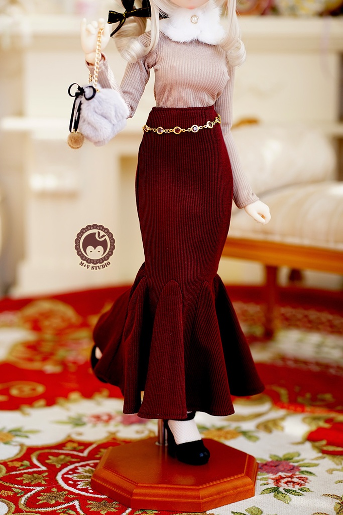 【フィッシュ·スカート】1/3分 1/4分 BJD(msd mdd SDGR DD DY bjd)3つのカラー選択可能