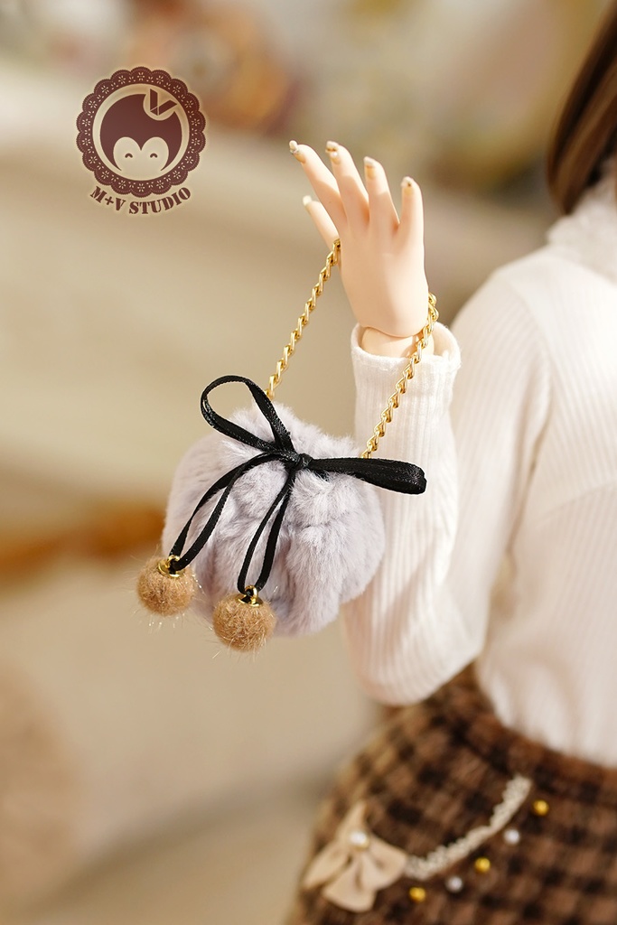 【ふかふかのポーチ】1/3分 1/4分 BJDサイズは共通です(msd mdd SD DD DY bjd)