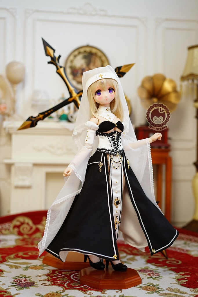 喵屋【誓约·祈祷】MDD(S,M,L胸) 修女用洋服礼服8点セット