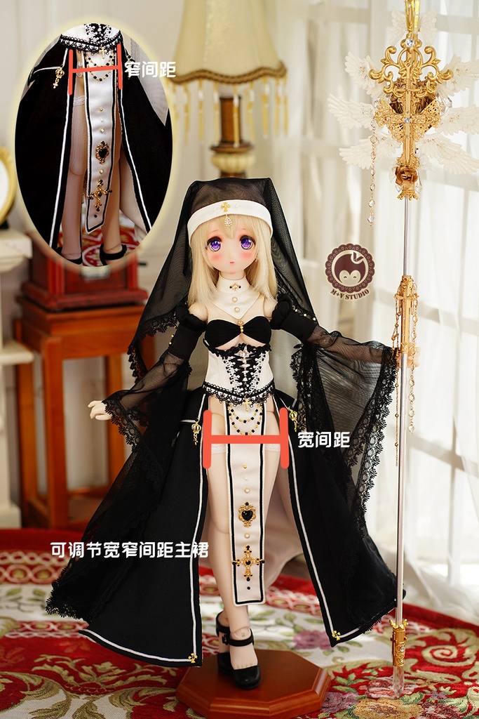 喵屋【誓约·祈祷】MDD(S,M,L胸) 修女用洋服礼服8点セット