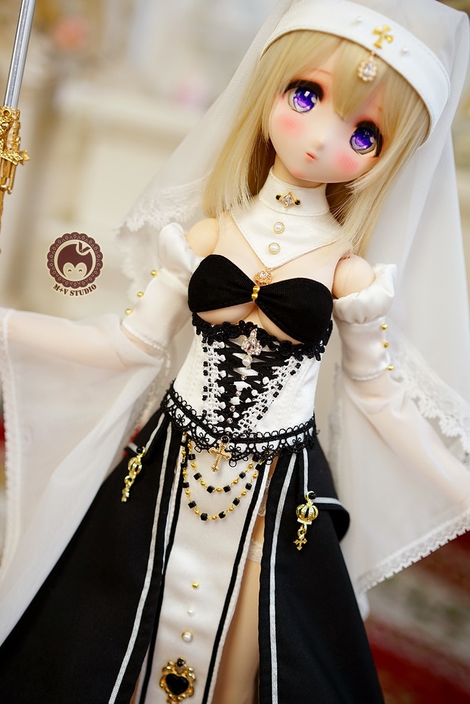 喵屋【誓约·祈祷】MDD(S,M,L胸) 修女用洋服礼服8点セット