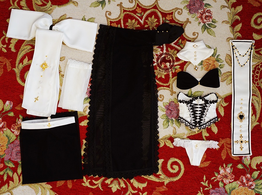 喵屋【誓约·祈祷】MDD(S,M,L胸) 修女用洋服礼服8点セット