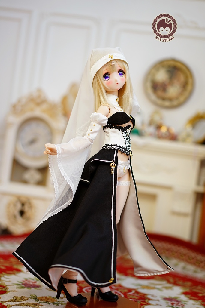 喵屋【誓约·祈祷】MDD(S,M,L胸) 修女用洋服礼服8点セット