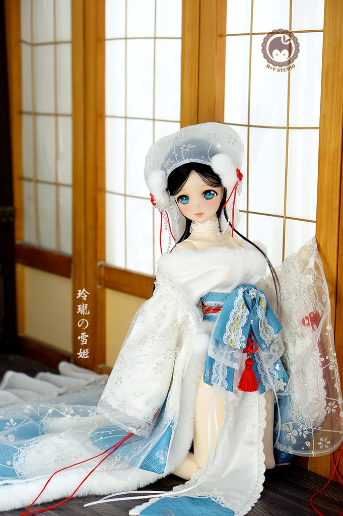 喵屋【玲珑の雪姬】DD3 DDS(L/M)DDDY 3分BJD用和服10点限量