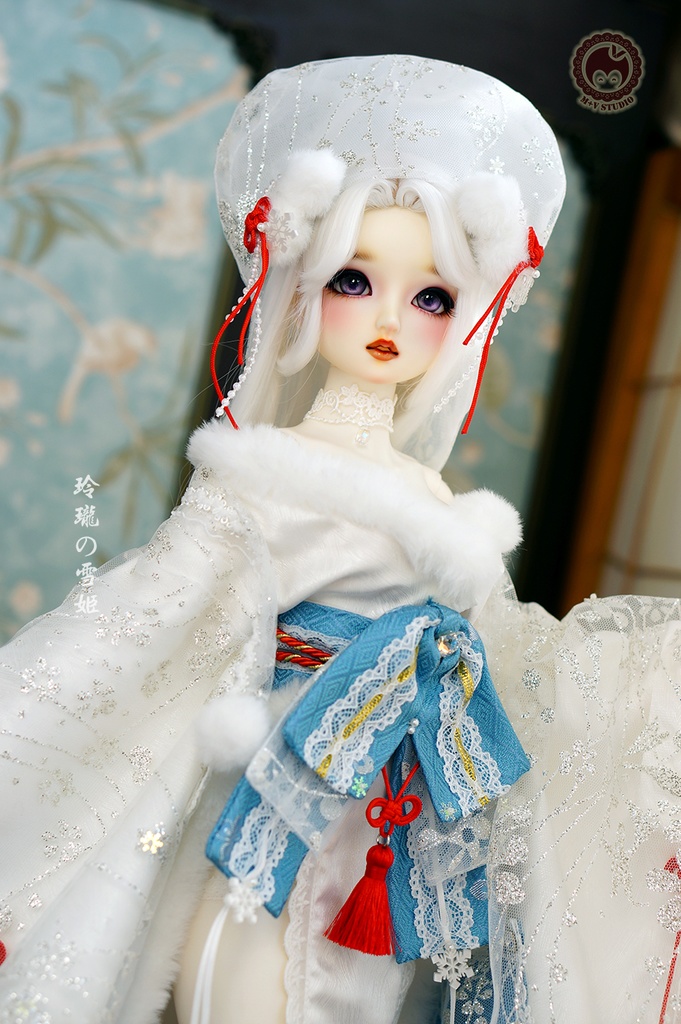 喵屋【玲珑の雪姬】DD3 DDS(L/M)DDDY 3分BJD用和服10点限量