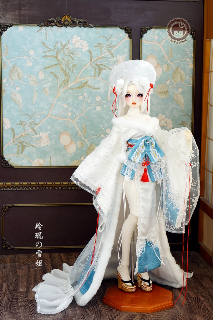 喵屋【玲珑の雪姬】DD3 DDS(L/M)DDDY 3分BJD用和服10点限量