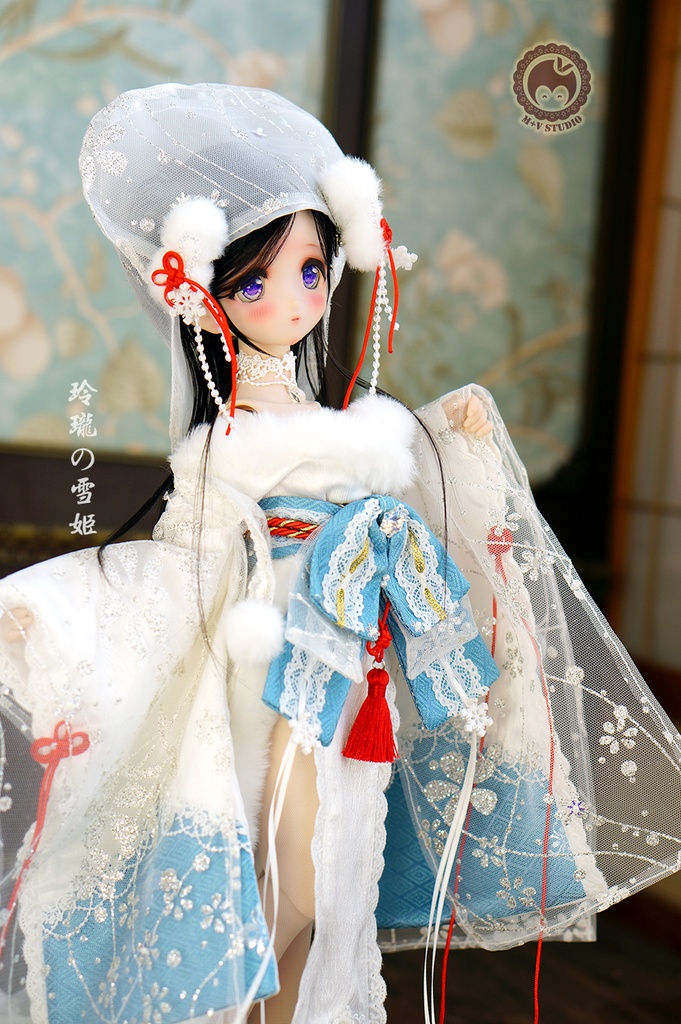 喵屋【玲珑の雪姬】SDM,MDD 4分BJD用和服10点限量