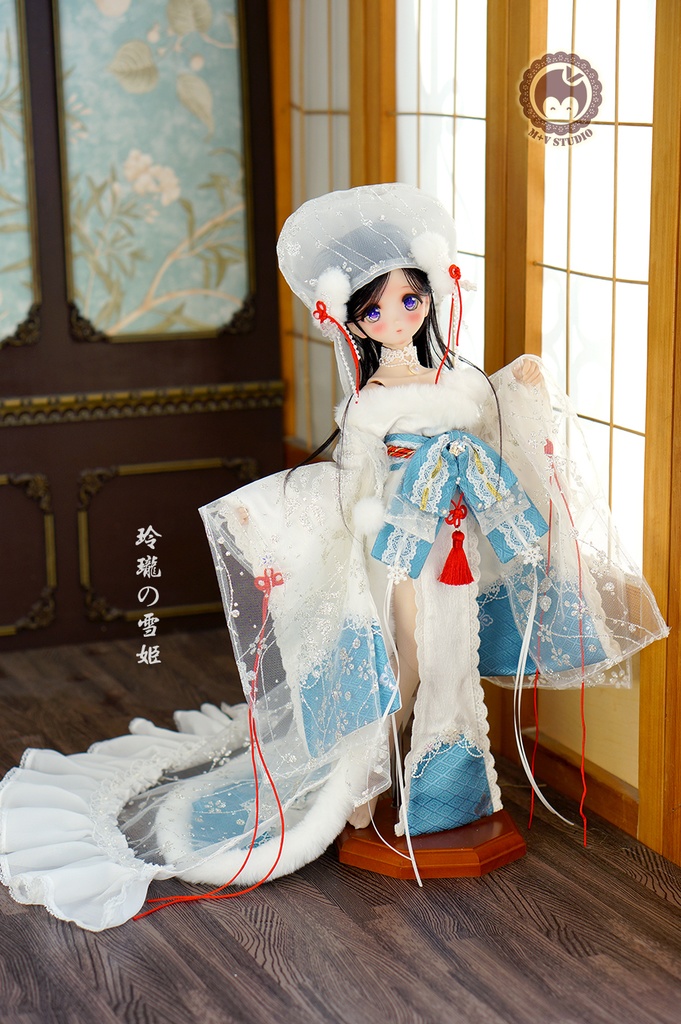 喵屋【玲珑の雪姬】SDM,MDD 4分BJD用和服10点限量