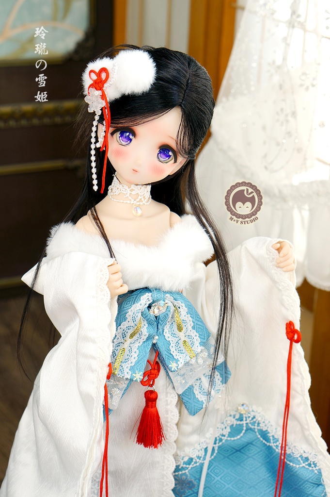 喵屋【玲珑の雪姬】SDM,MDD 4分BJD用和服10点限量